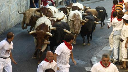 Imagen del encierro de San Fermín.