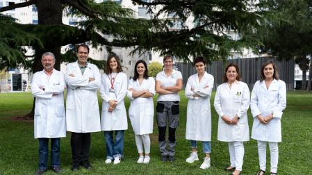 Investigadores del Centro de Investigación en Nutrición de la Universidad de Navarra y miembros de la empresa Nucaps que han participado en el proyecto