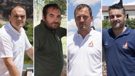 Rubén González, gerente; Javier Elía, responsable de Flora y Fauna; Rubén Gimeno, responsable de operaciones; y Jaiver Alonso, responsable de mantenimiento