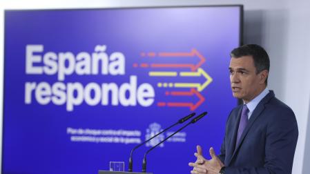 Pedro Sánchez, en su comparecencia este sábado tras el Consejo de Ministros extraordinario