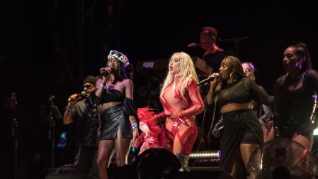 Christina Aguilera, en su actuación en el Mallorca Live Festival