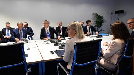 Reunión del presidente de Turquía Recep Tayyip Erdogan con la primera ministra de Suecia, Magdalena Andersson, para discutir la adhesión de este país y Finlandia a la OTAN