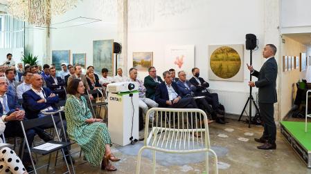Un momento de la asamblea del CNTA celebrada en Pamplona.