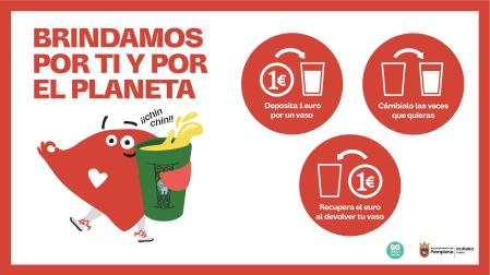 Un total de 94 locales de hostelería de Pamplona se han sumado a la campaña del vaso verde reutilizable en Sanfermines, entre ellos 13 peñas