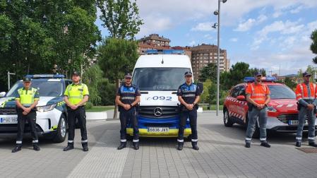 Patrulleros de tráfico, en Pamplona