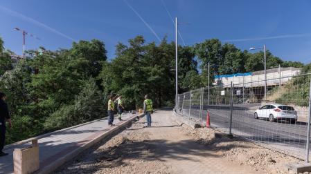 Obras en el entorno de la Pasarela de Labrit