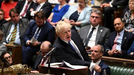 Boris Johnson, en la Cámara de los Comunes