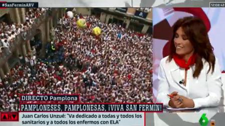 Helena Resano, en La Sexta, en el inicio de los Sanfermines