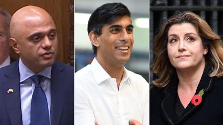 Sajid Javid, Rishi Sunak y Penny Mordaunt, aspirantes a suceder a Johnson