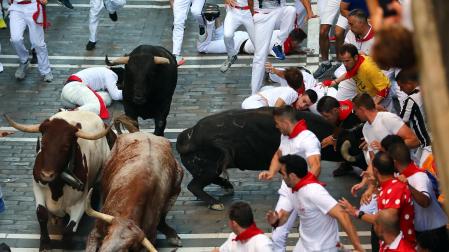 Fotos del sexto encierro de San Fermín 2022
