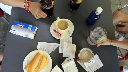 Parte de las consumiciones solicitadas en un local del Segundo Ensanche para el reportaje