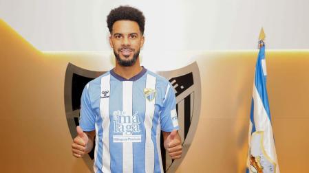 Jonás Ramalho, en su presentación con el Málaga