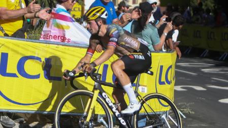 Primoz Roglic, en una etapa de este Tour 2022