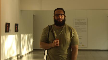 Belal Darder, en junio, en Civivox Iturrama en Pamplona