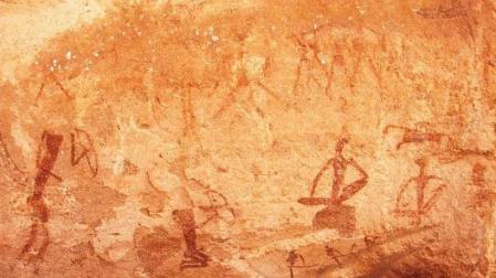 Pintura rupestre en Twyfelfontein, Namibia