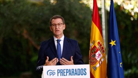 Alberto Núñez Feijóo, en el acto de este jueves