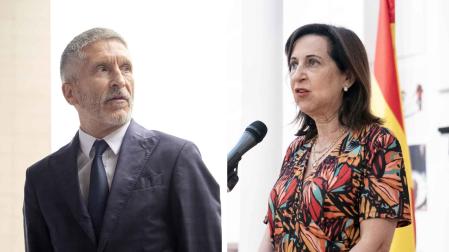 El ministro del Interior, Fernando Grande-Marlaska y la ministra de Defensa, Margarita Robles