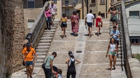 Imagen del Casco Antiguo de Estella, en el conocido como Puente de la Cárcel