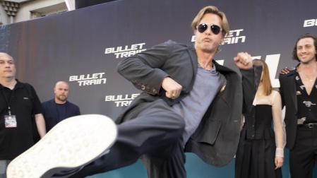 Brad Pitt, en uno de los photocall de presentación de 'Bullet Train'