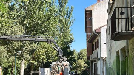 Las obras en el matadero de Sangüesa pueden acarrear cortes puntuales en el tráfico del paseo de la Almadía