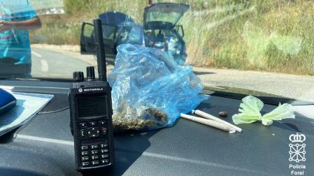 Droga incautada en el registro a un conductor en Estella