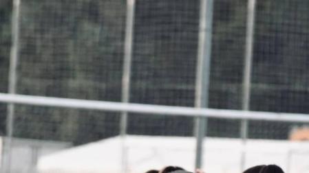 María Blanco, en un entrenamiento con el Racing Féminas.