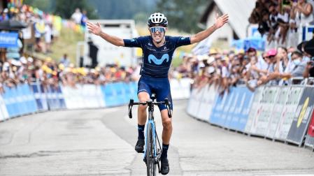 Antonio Pedrero (Movistar Team) gana fugado la última etapa del Tour de l'Ain