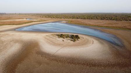 Vista de la laguna de Santa Olalla en el Parque Natural de Doñana