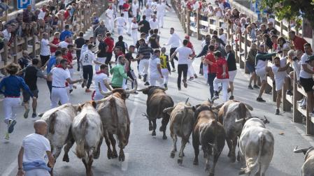 Fotos del tercer encierro de fiestas de Tafalla
