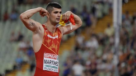 Imágenes de la final del 110 metros vallas del Campeonato de Europa 2022 de Múnich con el navarro Asier Martínez campeón