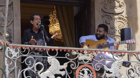 Una de las actuaciones este jueves de Flamenco en los Balcones, en el marco del Festival Flamenco On Fire 2022.