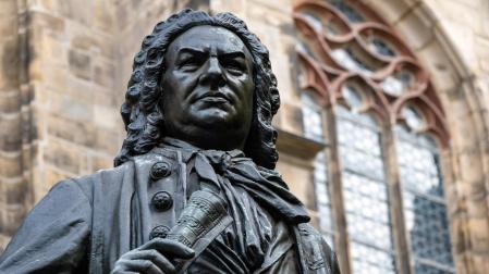 Estatua del compositor Johann Sebastian Bach en Leipzig (Alemania)