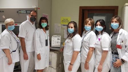 Equipo de la Sección de Laboratorio del Hospital Reina Sofía que se encarga de analizar las muestras