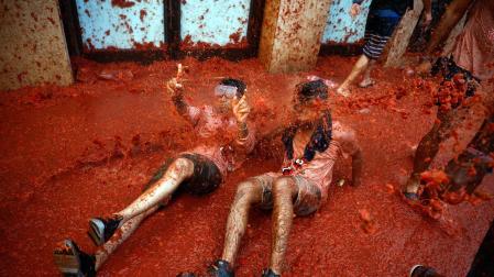Fotos de la Tomatina de Buñol 2022.