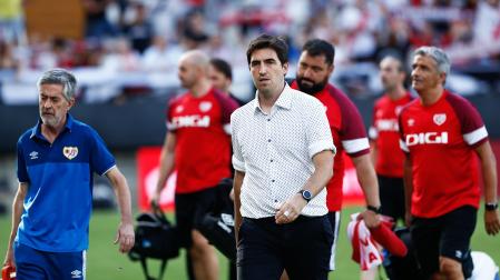 Andoni Iraola, entrenador del Rayo Vallecano, al finalizar el choque contra el Mallorca en Vallecas