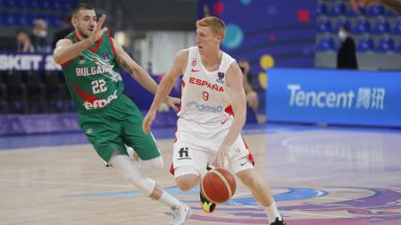 El base español Alberto Díaz, en el partido contra Bulgaria