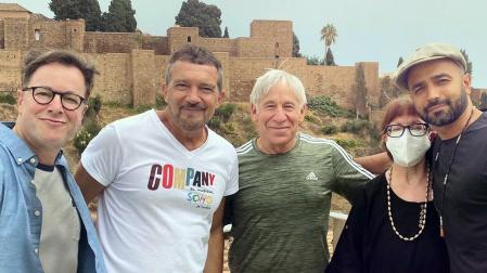 Antonio Banderas, durante una reunión para preparar el musical