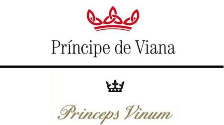 Los logotipos de ambas firmas, arriba el de Príncipe de Viana, debajo el de Princeps Vinium