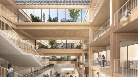Recreación del interior de la futura Facultad de Ciencias de la UPNA