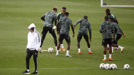 Ancelotti cavila mientras sus jugadores se ejercitan en la Ciudad deportiva este martes