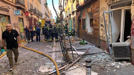 Herida grave una mujer tras la fuerte explosión en un vivienda de Malasaña