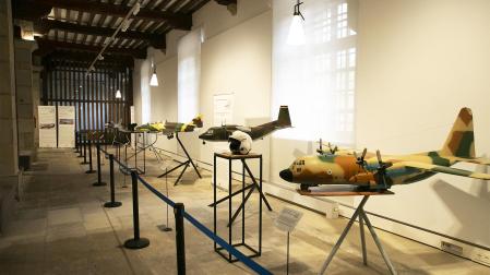 Maquetas de la exposición en la Sala de Armas de la Ciudadela