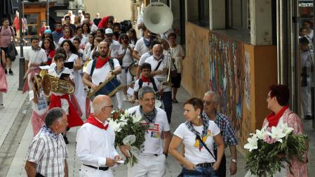 Homenaje a los mayores en las fiestas de Alsasua 2022.