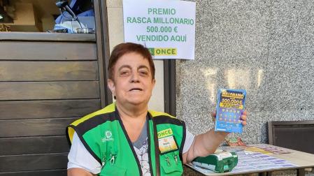 La vendedora de la ONCE, Begoña Erviti Tolosa