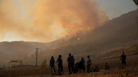 Incendio en el monte Ezkaba