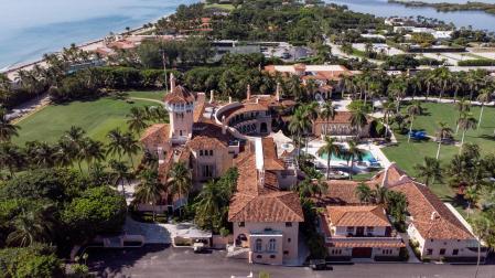 Vista de la mansión de Mar-a-Lago que Trump tiene en Palm Beach