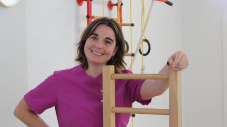Sara Luqui, en su centro ubicado en el barrio de San Juan en Pamplona