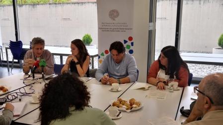 Rueda de prensa de representantes de la Red Navarra de Lucha contra la Pobreza y la Exclusión Social