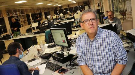 Natxo Gutiérrez, este jueves 29 de septiembre en la redacción de Diario de Navarra.