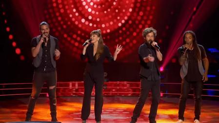 Un momento de la audición del grupo navarro Demode Quartet en La Voz